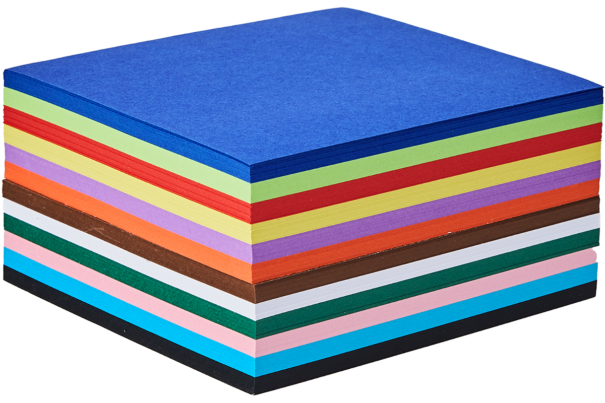 Vouwkartons 8 x 8 cm 120 grs 12-kleuren 480 vel