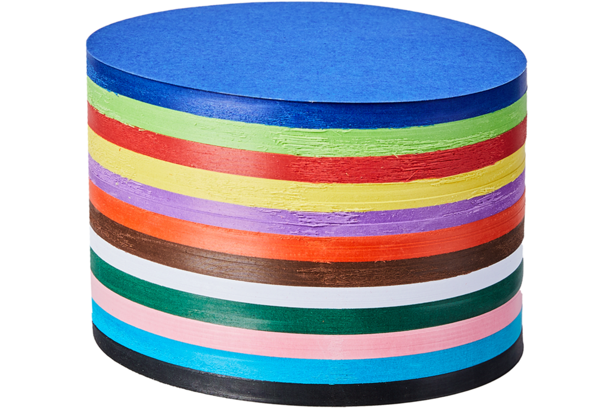 Vouwkartons rond 12 cm 120 grs 12-kleuren 480 vel