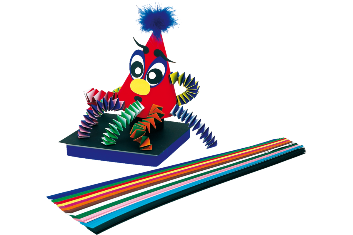Vlechtstroken 50 x 1 cm 60 grs 12-kleuren 480 stroken