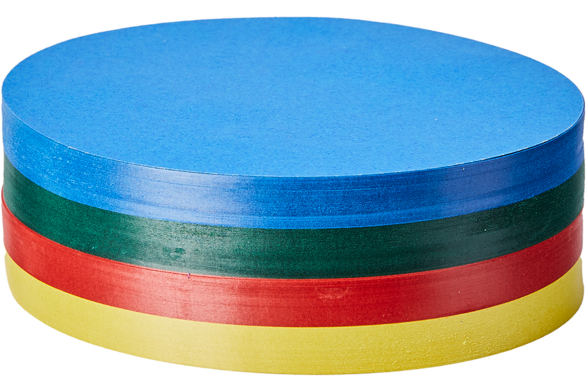 Vouwbladen rond 12 cm 60 grs 4-kleuren 480 vel