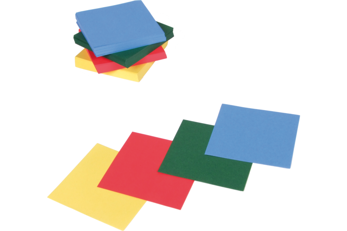 Vouwbladen 8 x 8 cm 60 grs 4-kleuren 480 vel