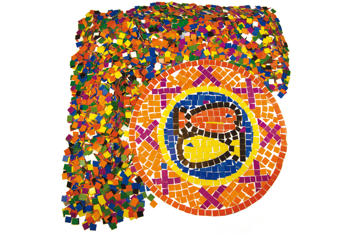 Mozaïekvierkanten dubbelzijdig 1 x 1 cm, 2000 stuks