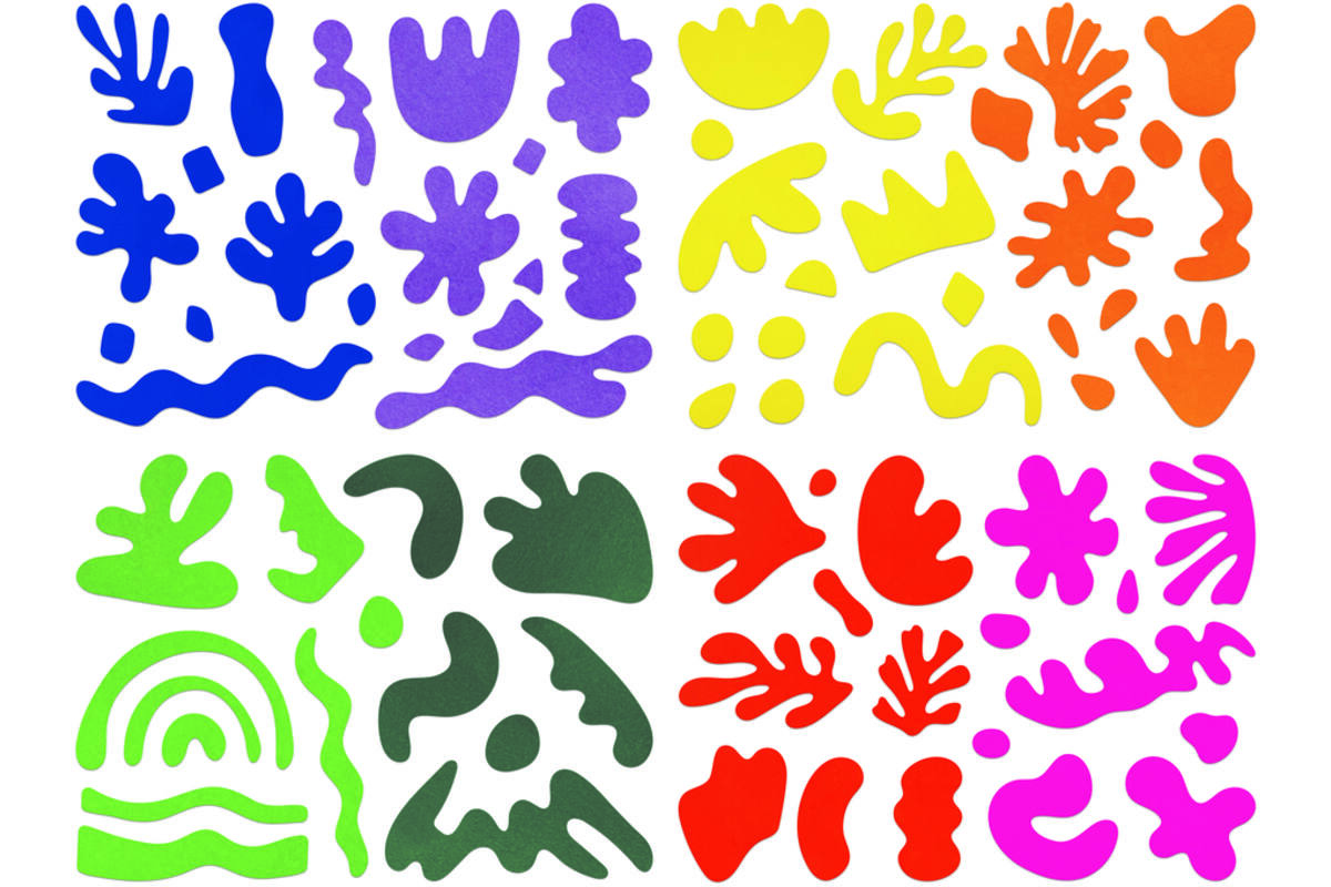 Plakfiguren assorti Matisse stijl, 148 stuks