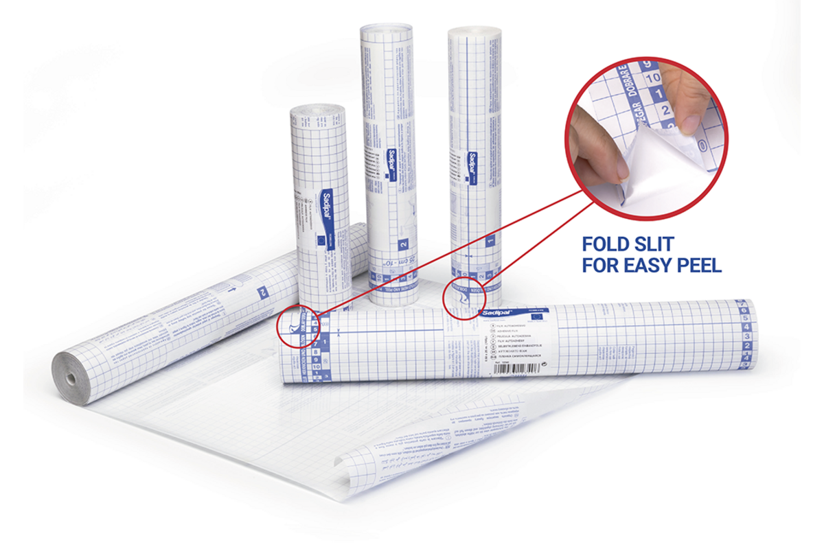 Kaftfolie 80 micron zelfklevend transparant 33 cm, 25 meter