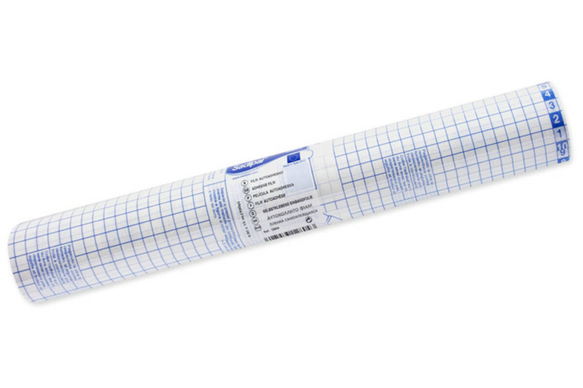 Kaftfolie 50 micron zelfklevend transparant 25 cm, 25 meter