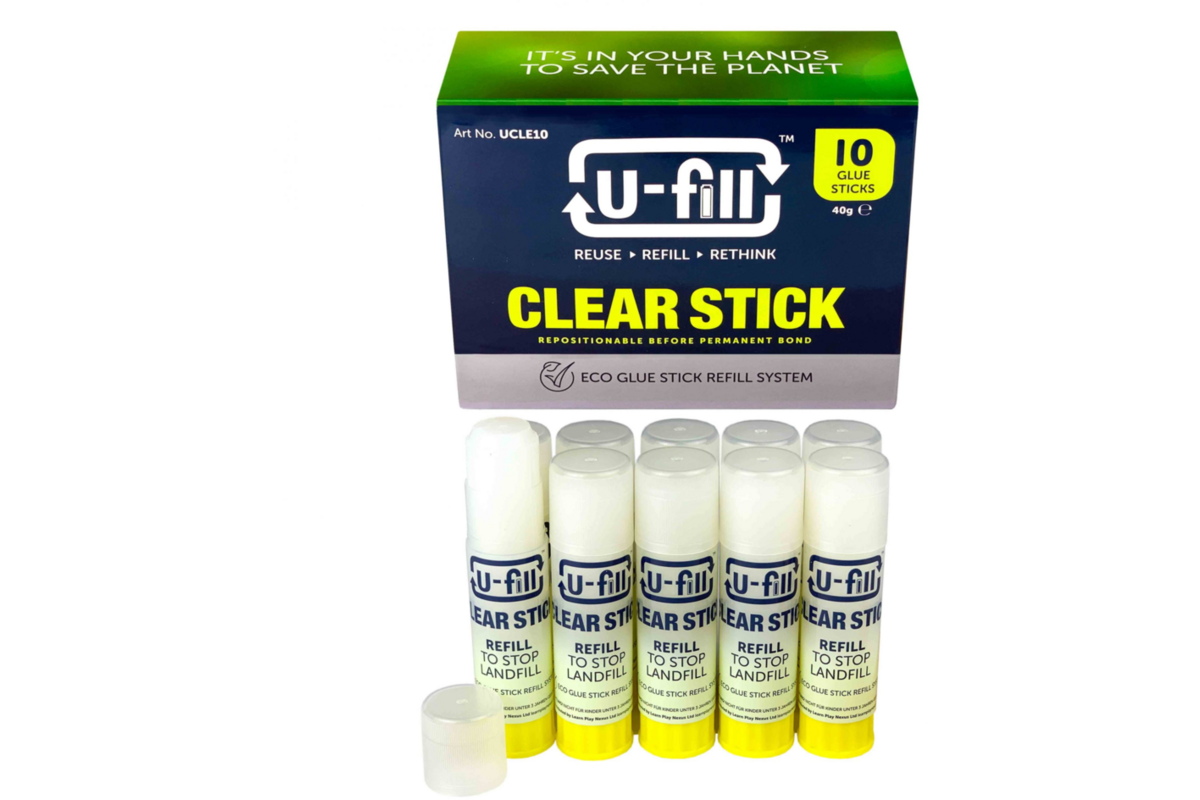 Plakstift Clear stick extra sterk 40 gram, navulbaar