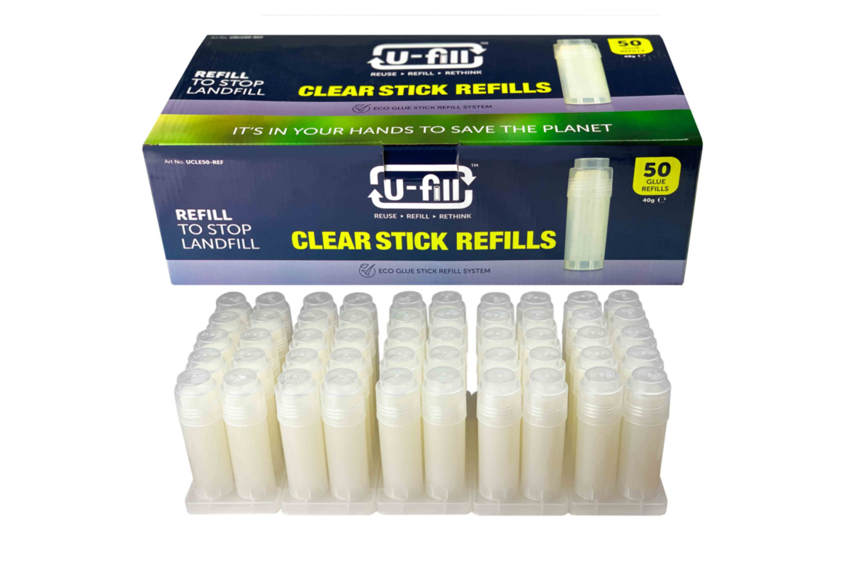 Navulling Plakstift Clear sticks extra sterk 40 gram, 50 stuks