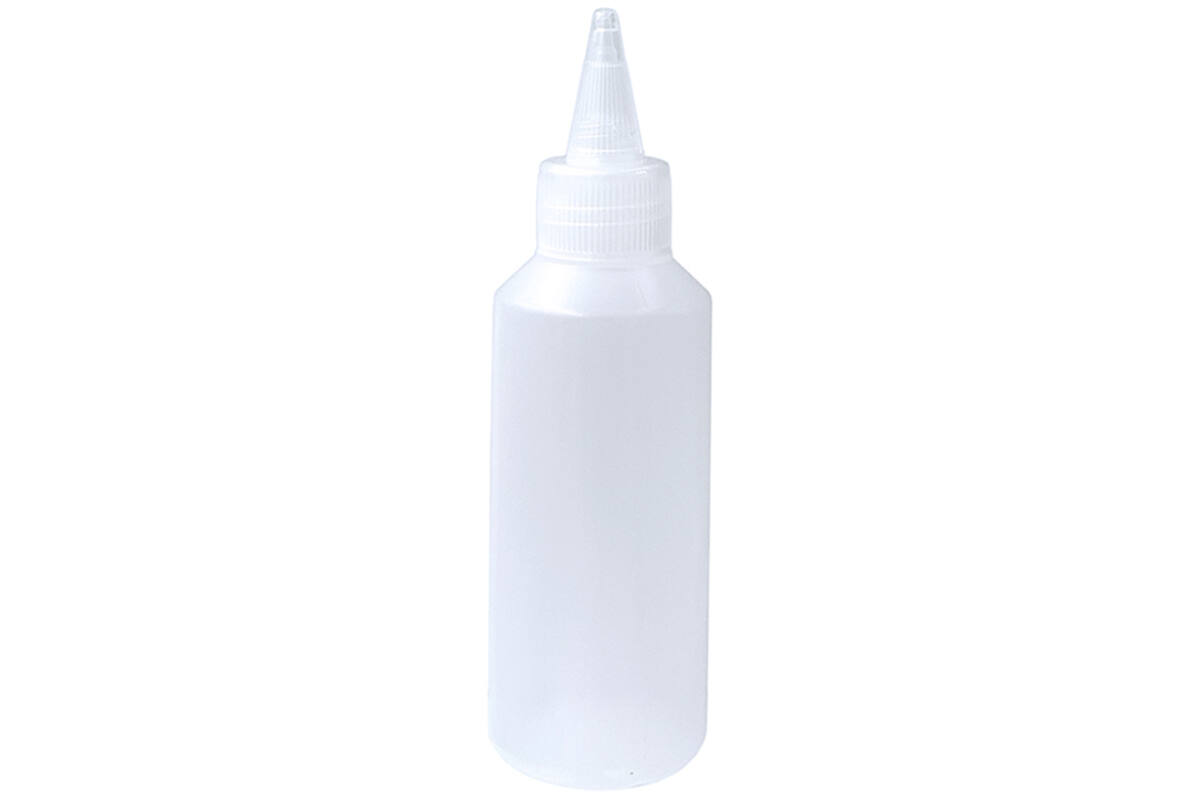 Lijmfles leeg 100 ml 100% recycled met dop, 24 stuks