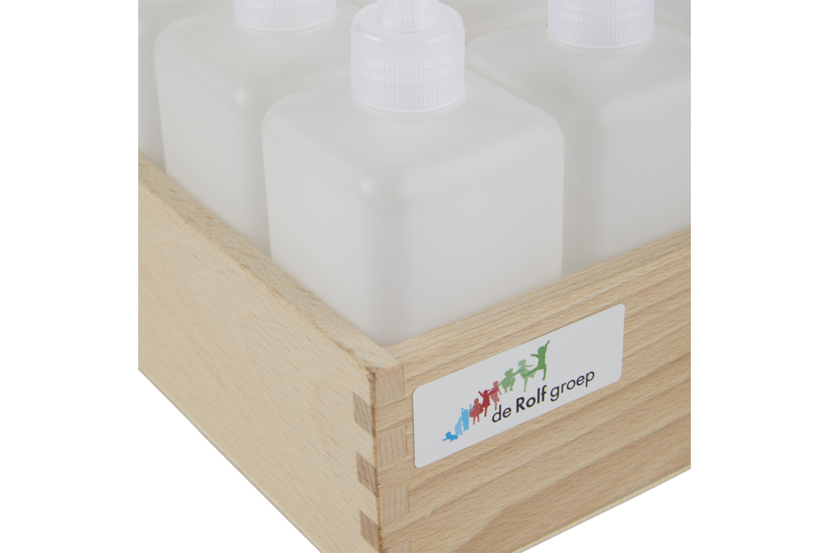 Lijmflacon 250 ml leeg transparante dop, 16 stuks in kist