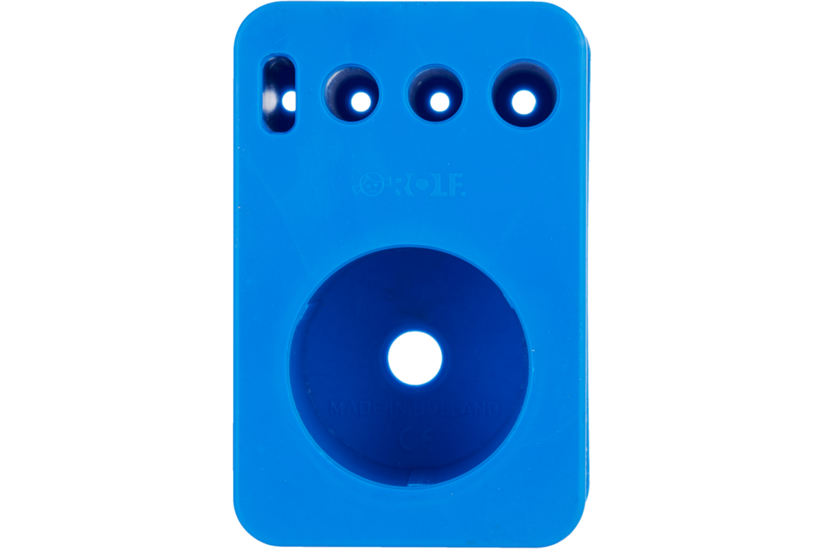 Materiaalblokje kunststof blauw
