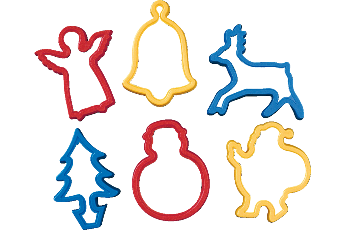 Kleistansen kerst 9 x 6 cm 6 stuks ass.
