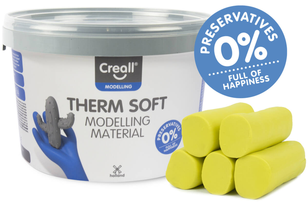 Klei Creall therm soft geel, 2 kg - vanaf 8 jaar