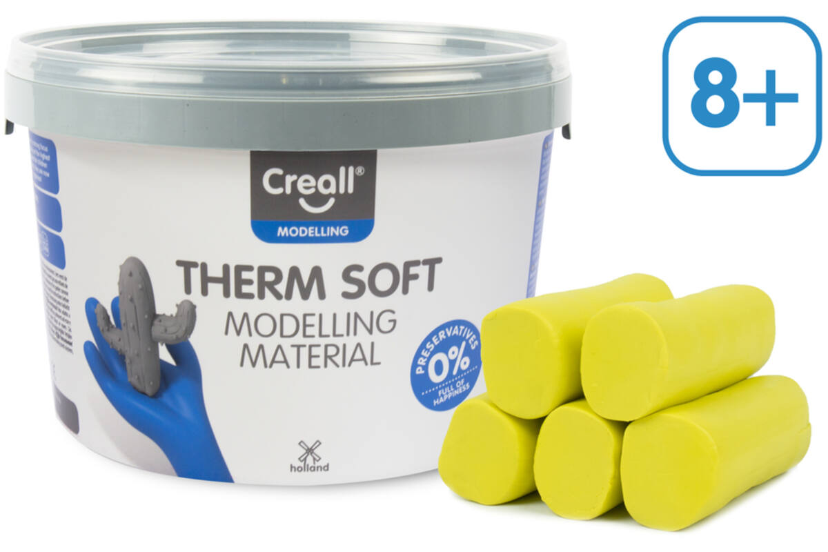 Klei Creall therm soft geel, 2 kg - vanaf 8 jaar