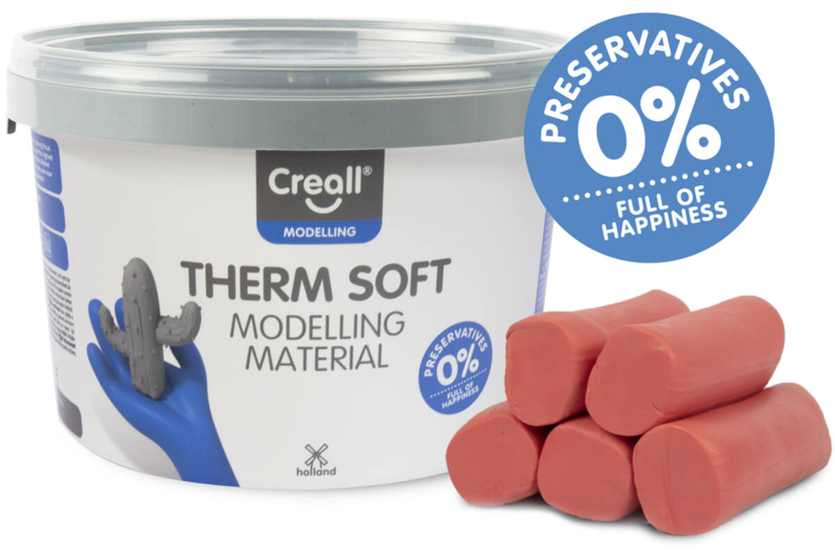 Klei Creall therm soft rood, 2 kg - vanaf 8 jaar