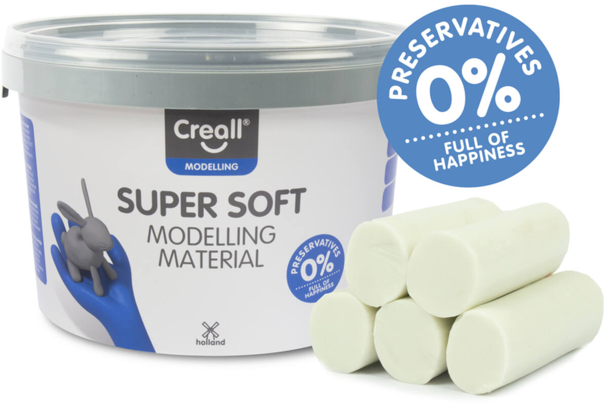 Klei Creall Super soft wit, 1750 gram