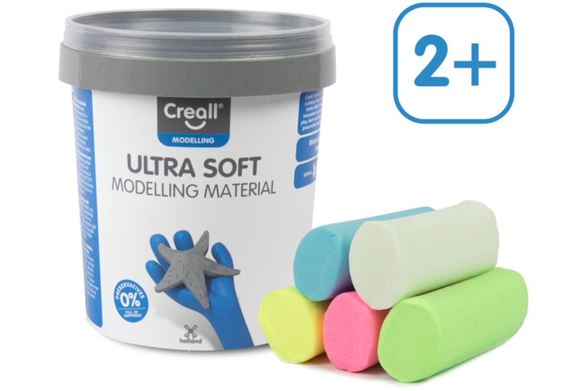 Klei Creall Ultra soft assorti 5 pastel kleuren, 300 gram