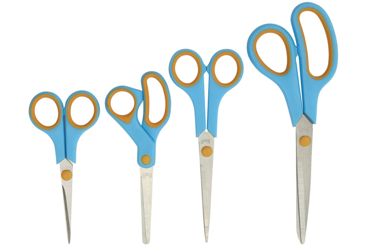 Schaar 16 cm soft-grip links- en rechtshandig