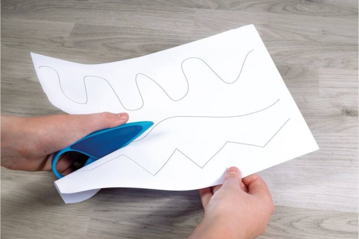Schaar voor beginnende knipper blauw