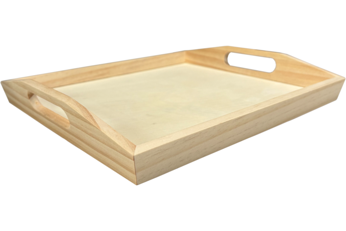 Dienblad hout 27 x 24 x 4 cm,  10 stuks