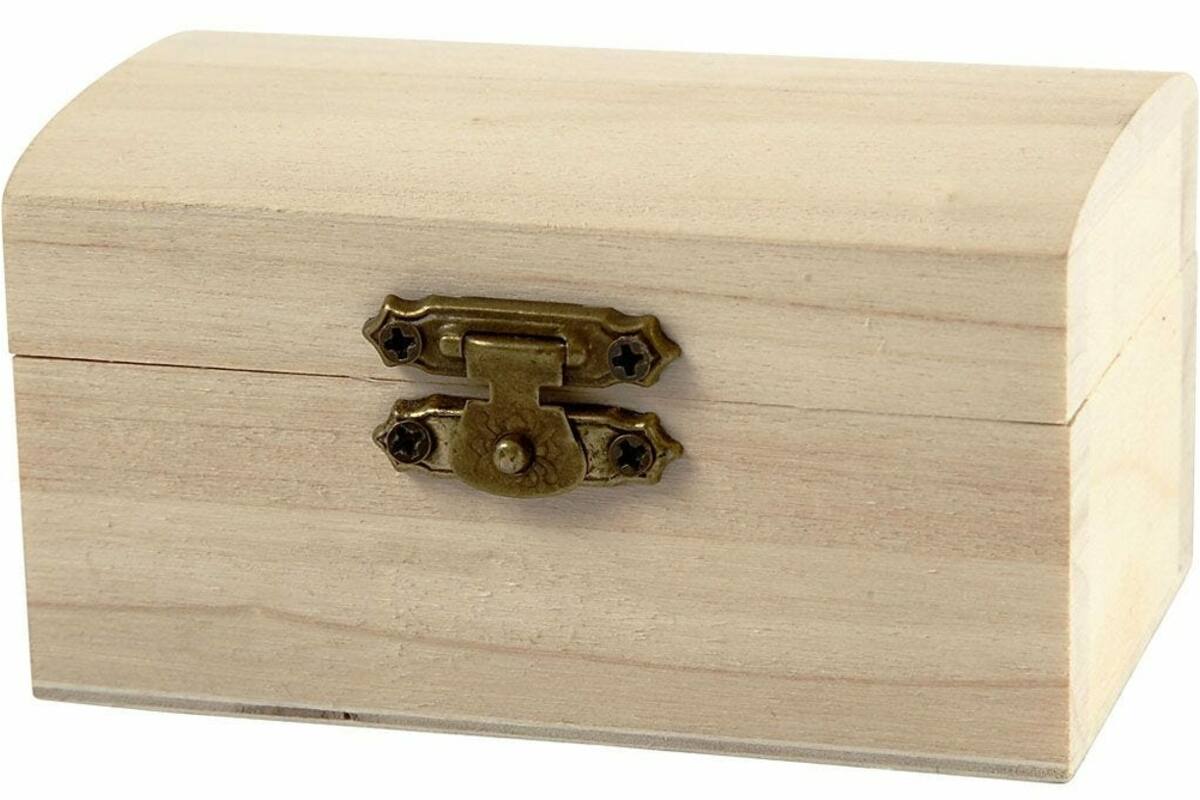 Schatkist hout 9 × 5,2 × 4,9 cm,  10 stuks