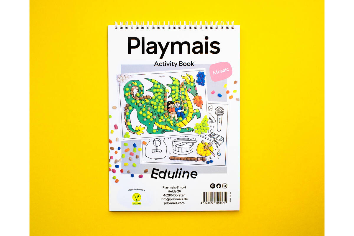 PlayMais® EDULINE MOSAIC 12.000 stuks, 6 doekjes en activiteitenboek