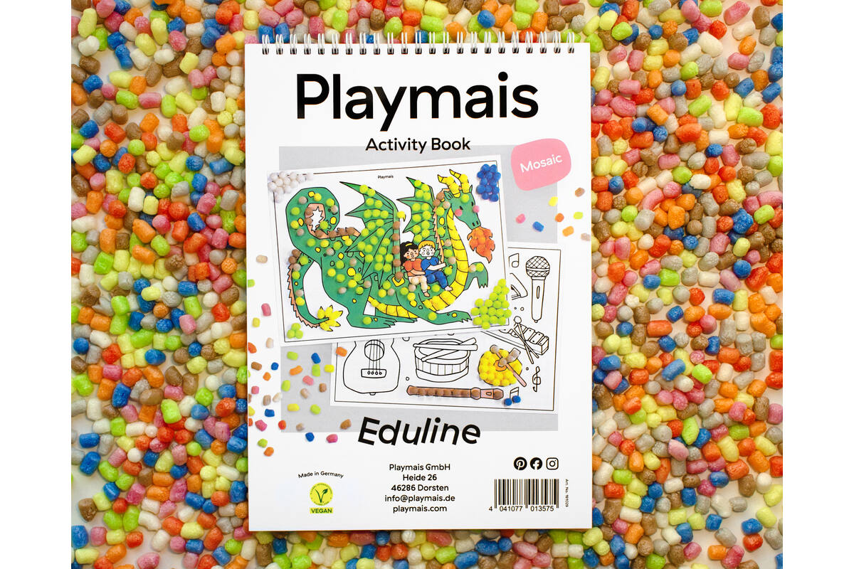PlayMais® EDULINE MOSAIC 12.000 stuks, 6 doekjes en activiteitenboek