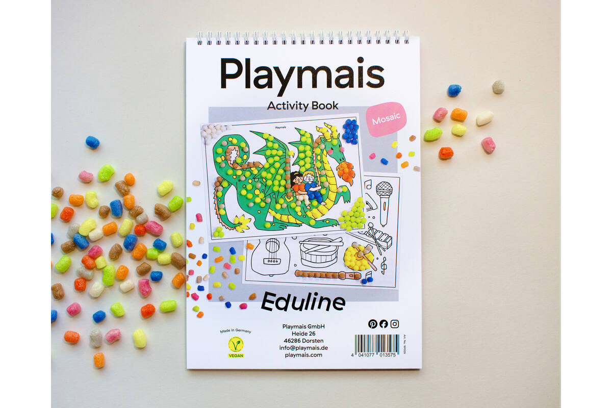 PlayMais® EDULINE MOSAIC 12.000 stuks, 6 doekjes en activiteitenboek