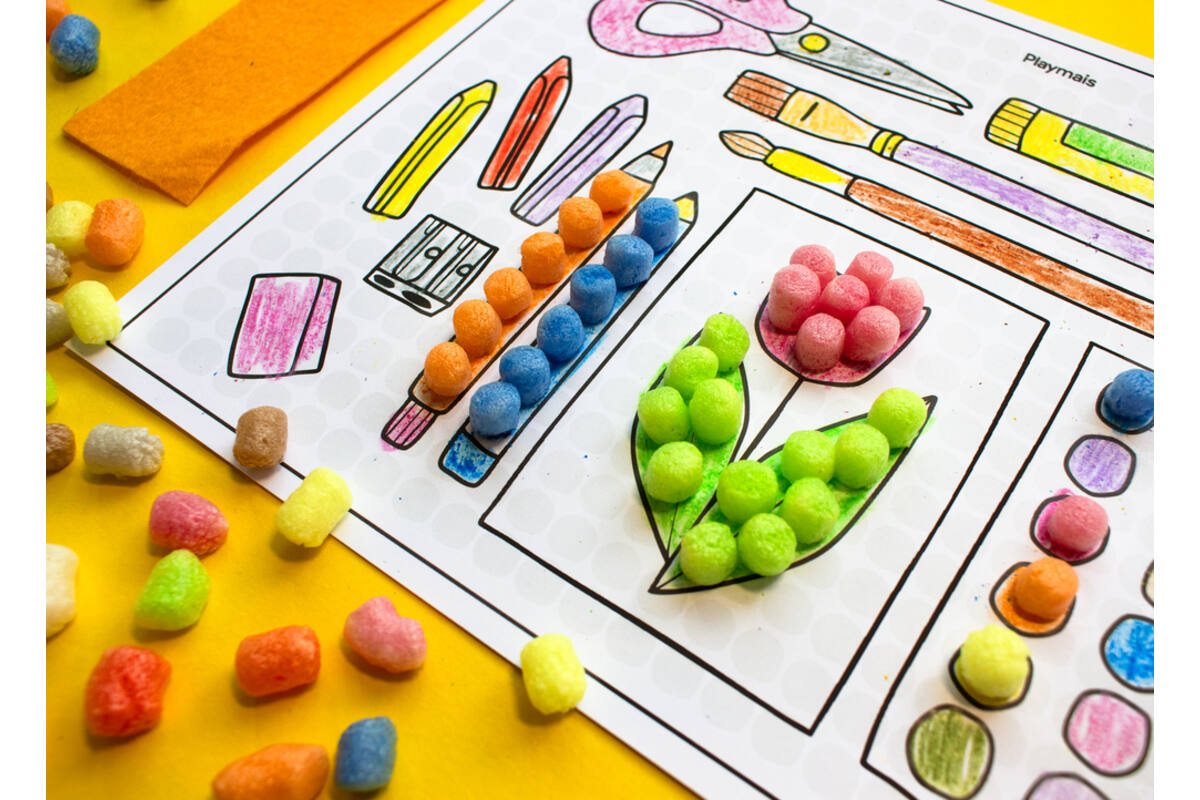 PlayMais® EDULINE MOSAIC 12.000 stuks, 6 doekjes en activiteitenboek