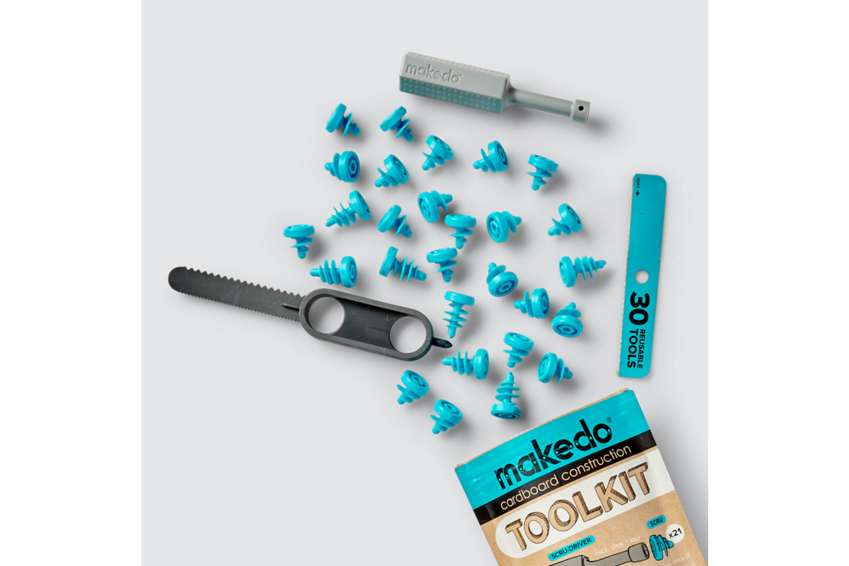 Makedo Extra schroeven combi, 160 stuks