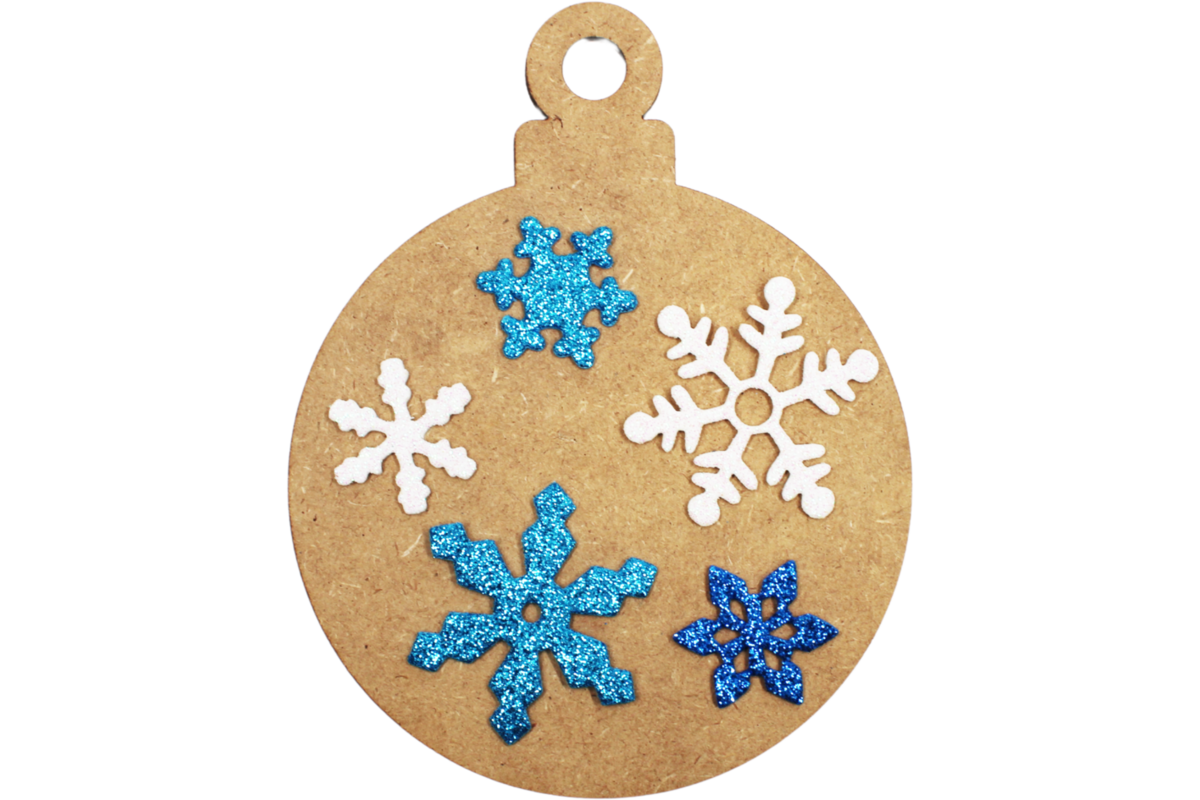 Houten kerstboomversiering +/-14 cm, 50 stuks