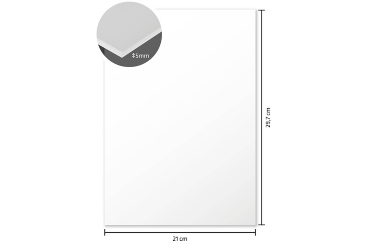 Foamboard A3 wit 5mm 2 zijdig mat papier, 10 stuks