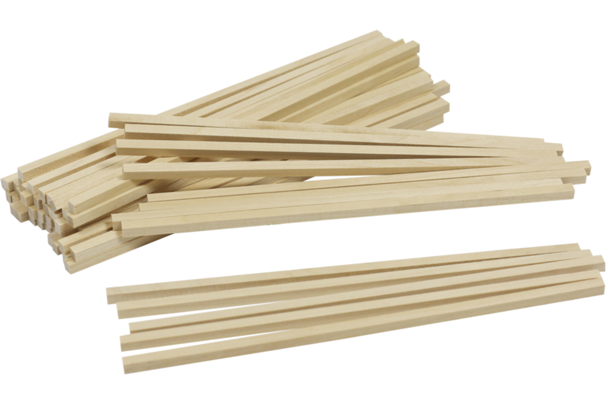 Stokjes vierkant 5 x 5 mm x 20 cm, 100 stuks