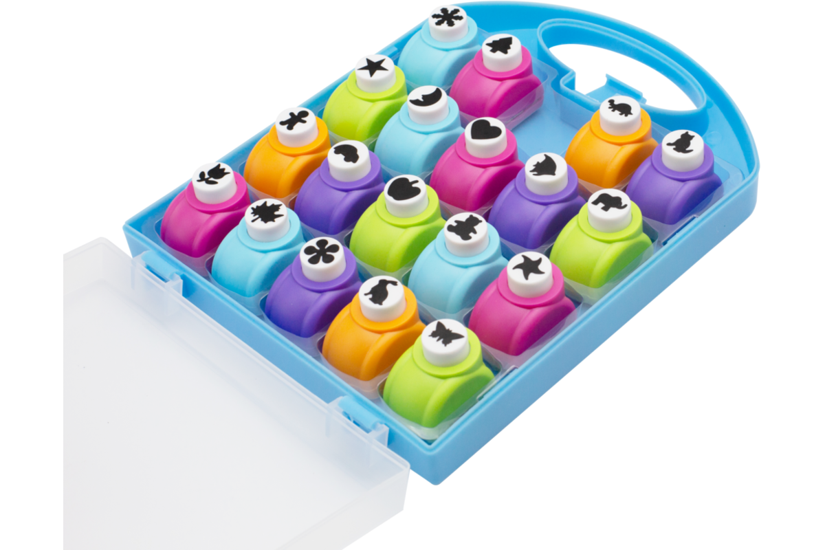 Figuurpons 15 mm assorti, 19 stuks