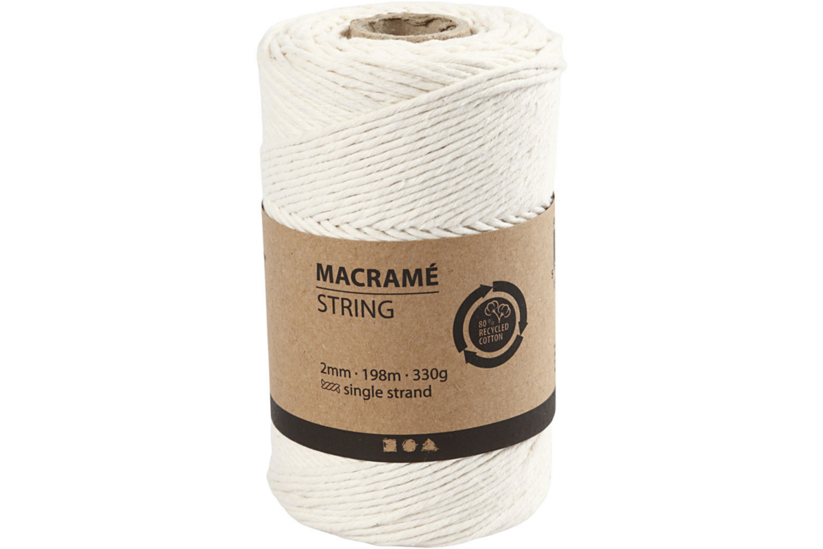 Macramé Koord Naturel 198 meter, 2 mm