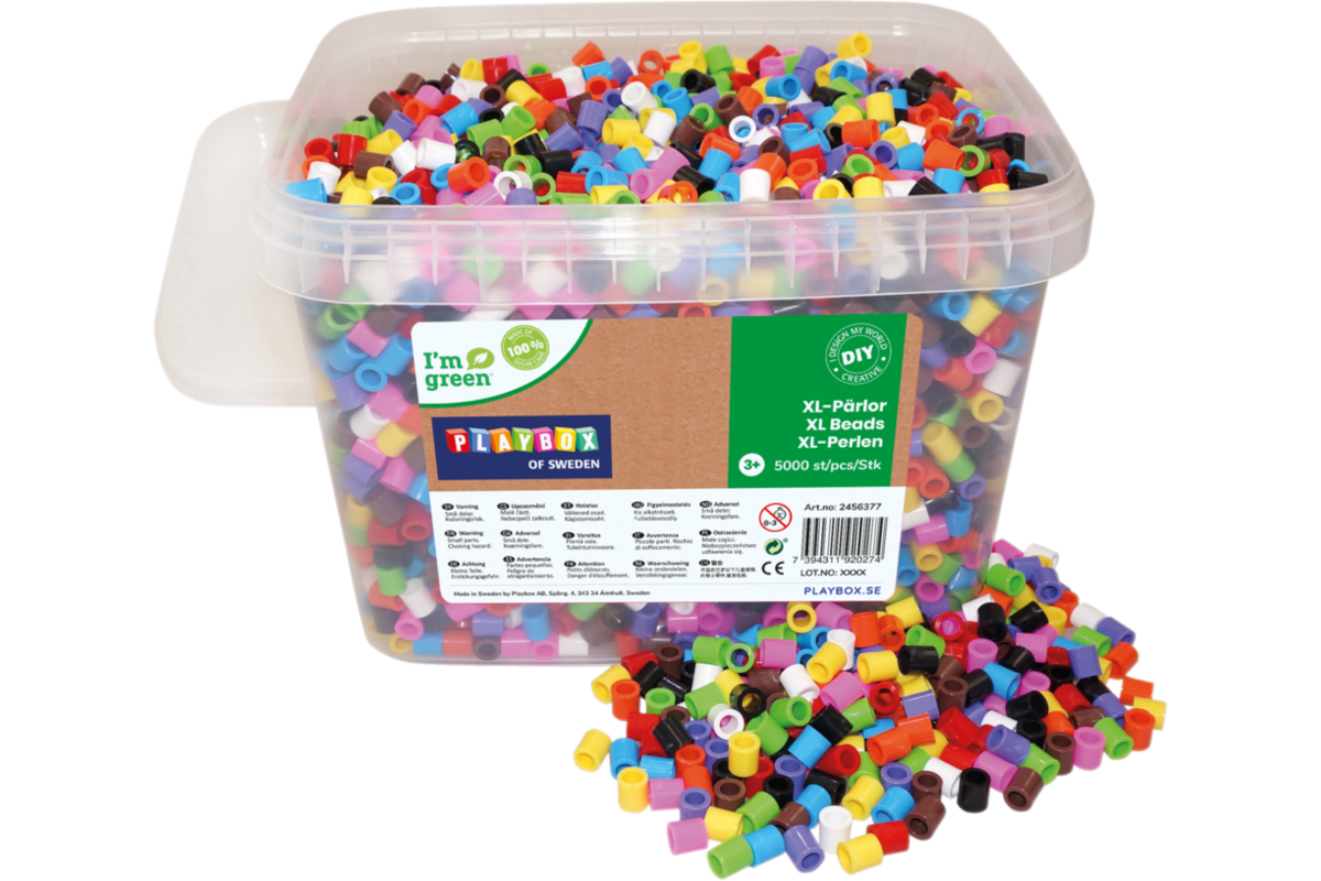 Strijkkralen XL Eco assorti. 5000 stuks