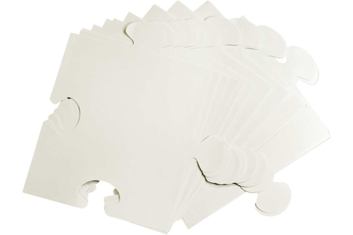 Puzzelstukken karton 23 x 24 cm, 30 stuks