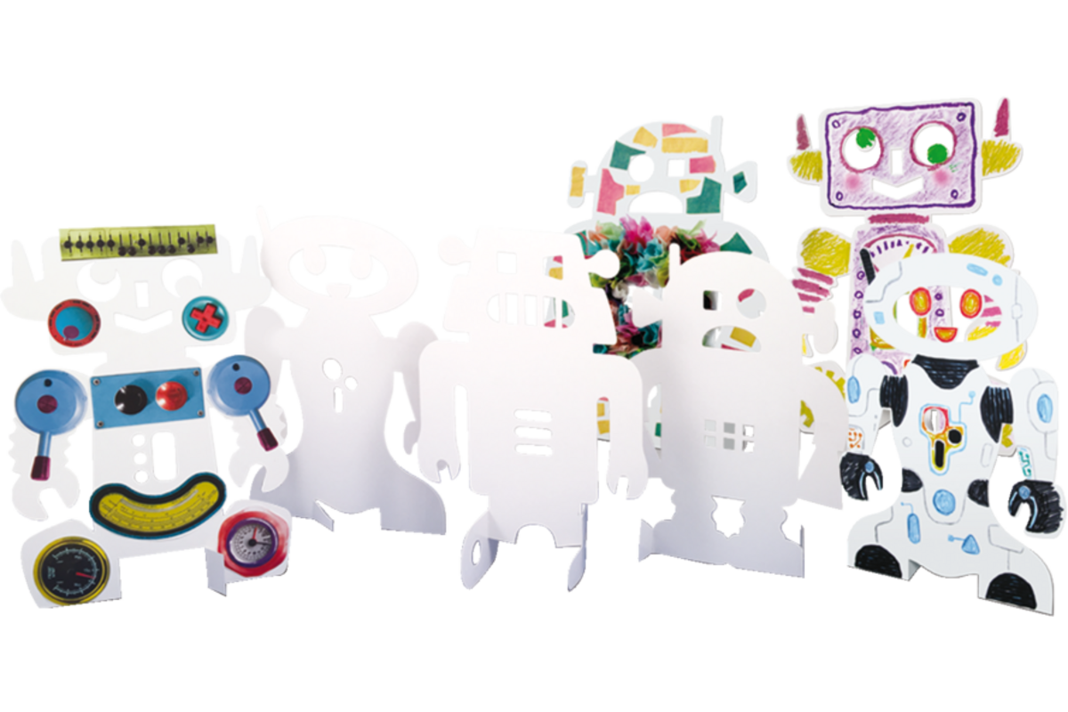 Staande robots karton 21,5 x 28 cm, 24 stuks