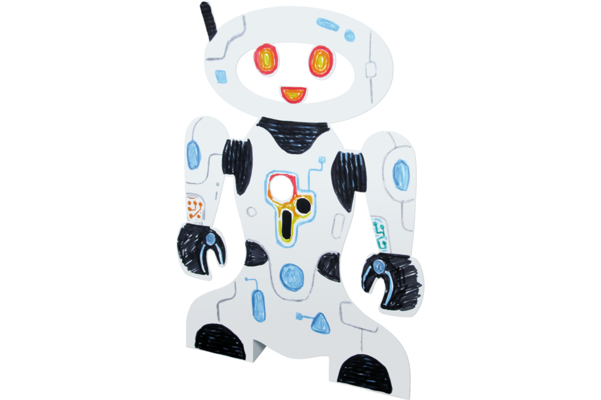 Staande robots karton 21,5 x 28 cm, 24 stuks
