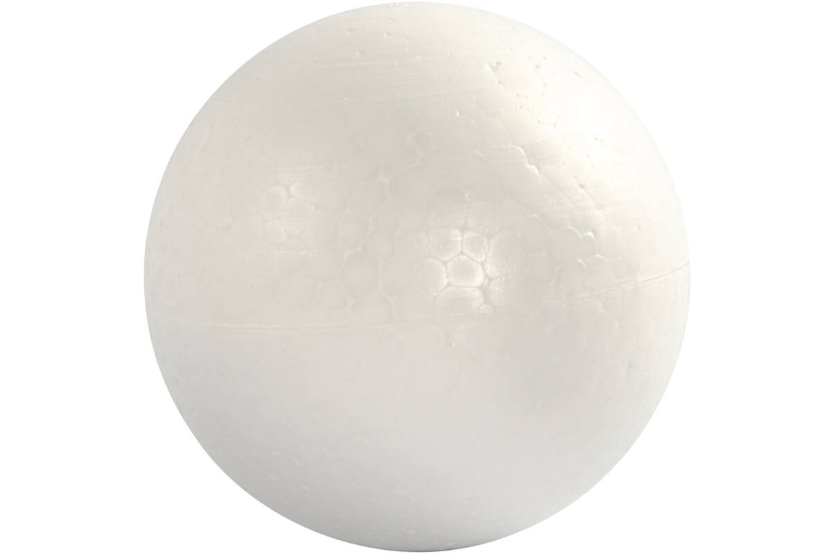 Tempex ballen 5 cm, wit, 5 stuks