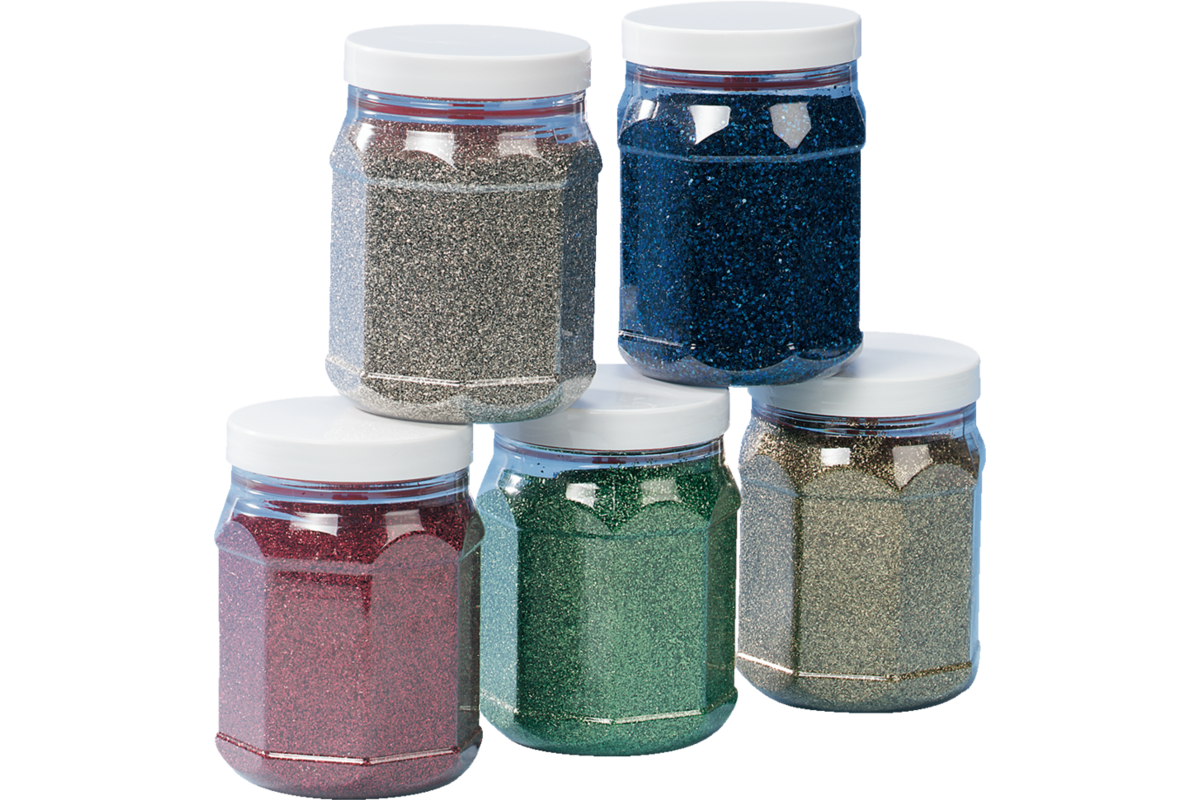 Glitter zilver, 400 gram