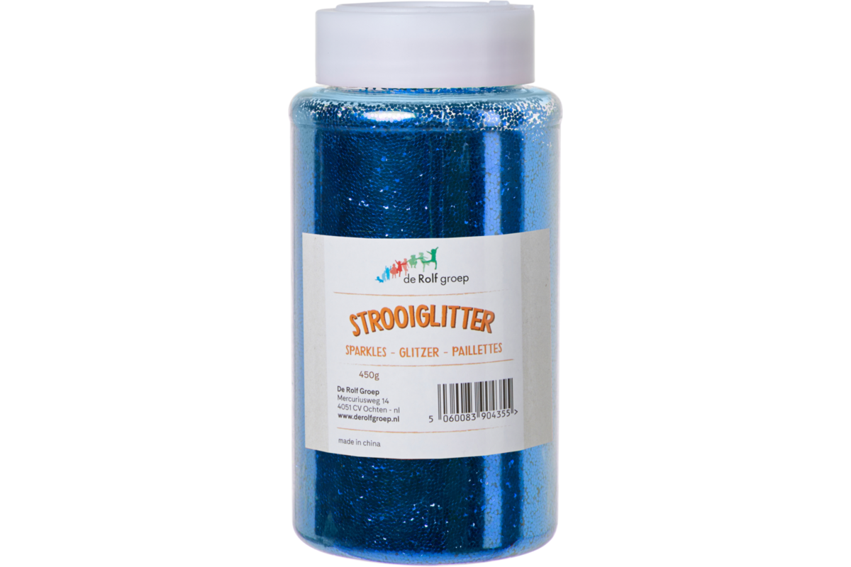 Glitter blauw, 400 gram