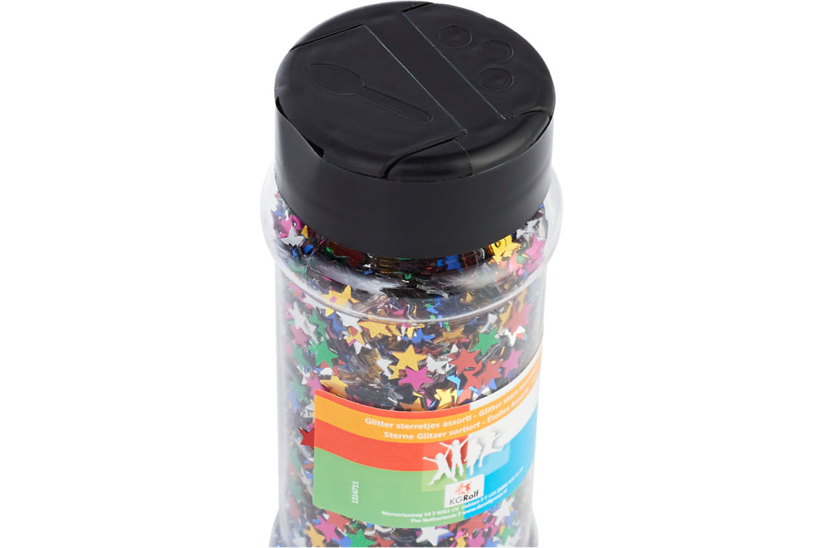 Glitter sterretjes ass. kleuren 50 gram
