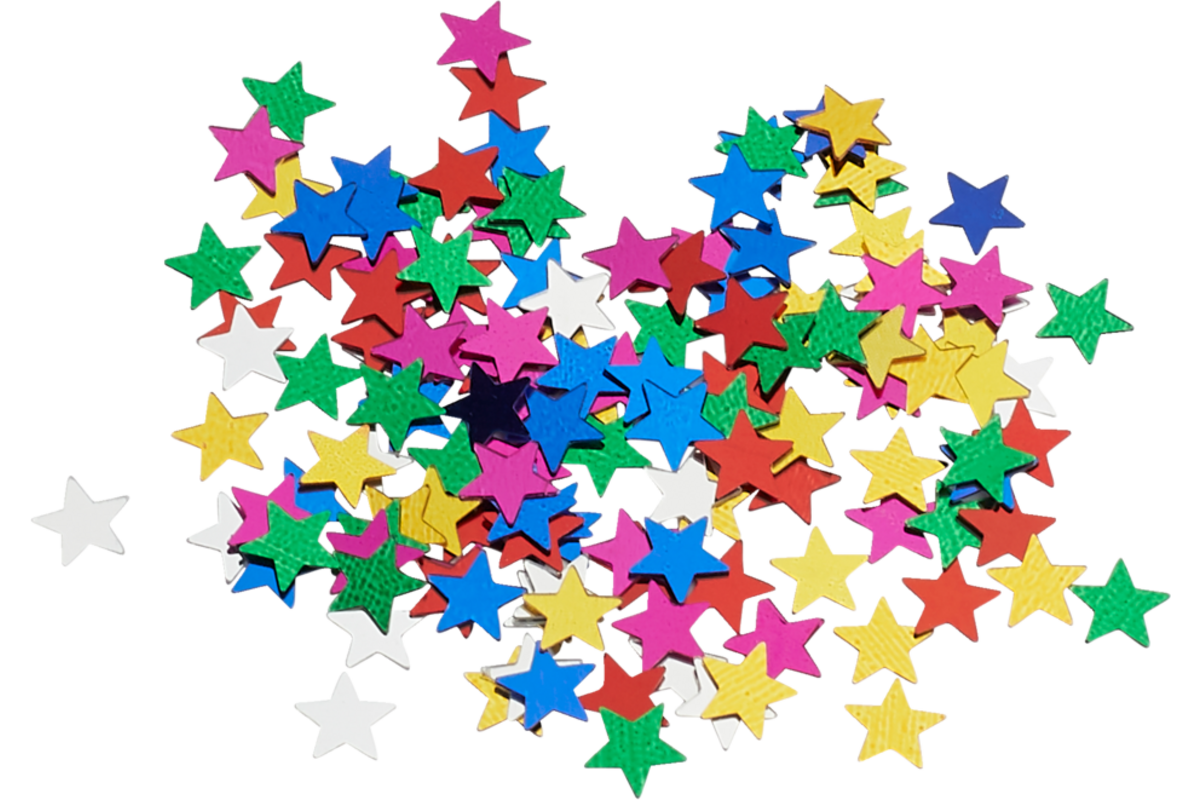 Glitter sterretjes ass. kleuren 50 gram