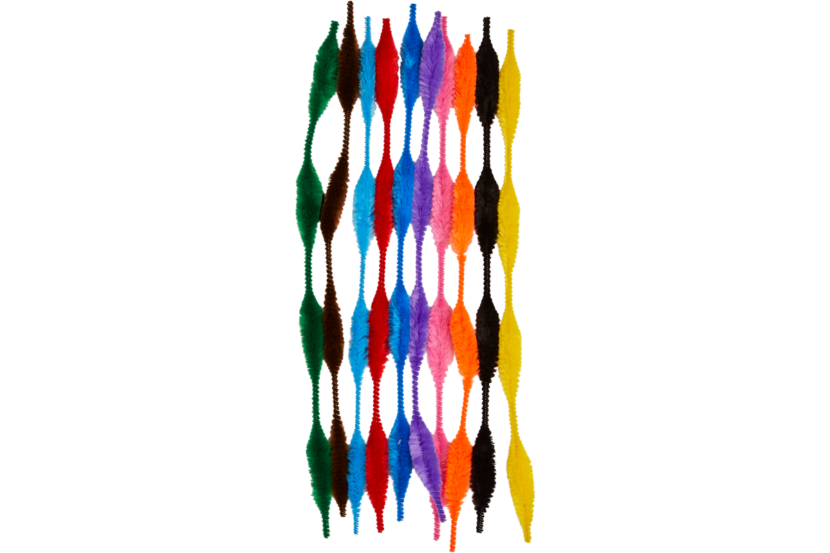 Chenilledraad 30 cm x 5-15 mm assorti, 250 stuks