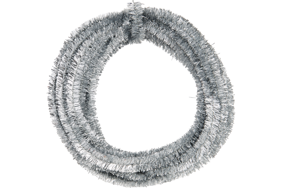 Chenilledraad 7 mtr x 9 mm zilver