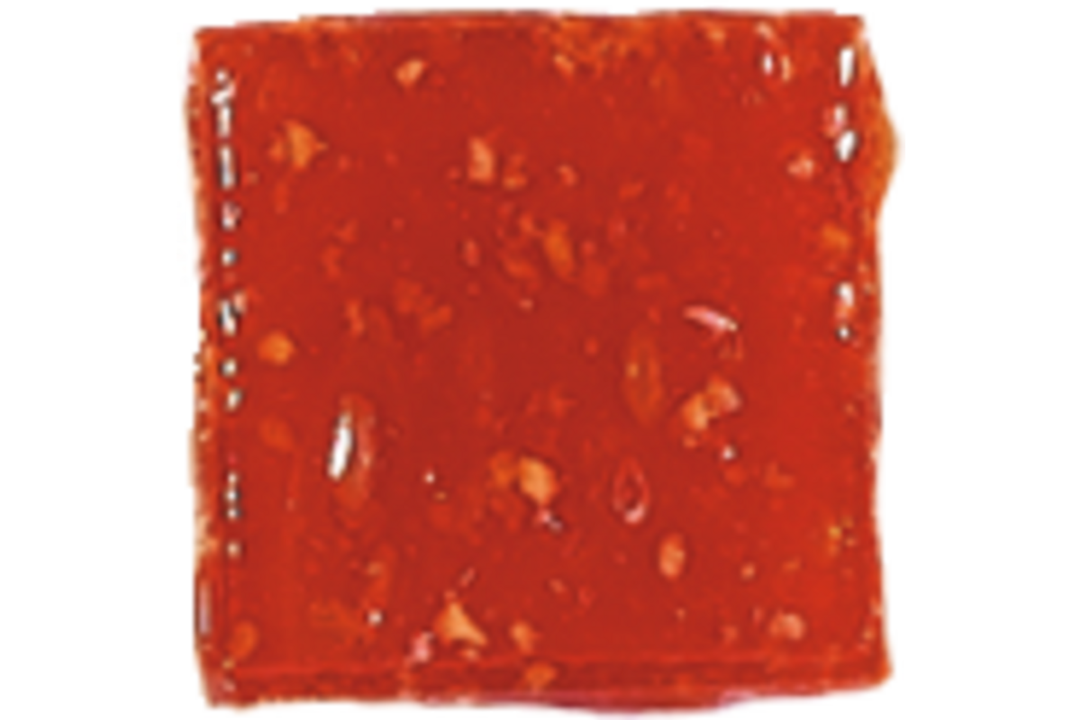 Glasmozaïek rood vierkant 1 x 1 cm, 300 stuks