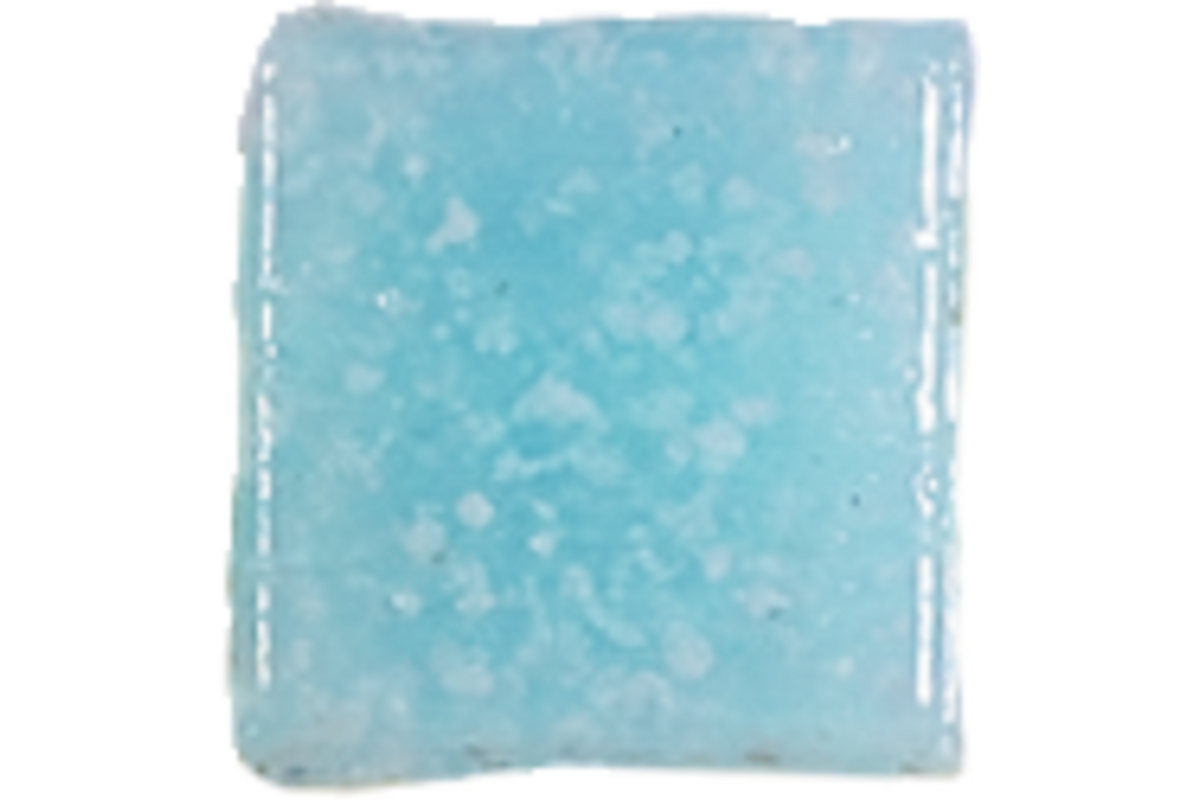 Glasmozaïek lichtblauw vierkant 1 x 1 cm, 300 stuks