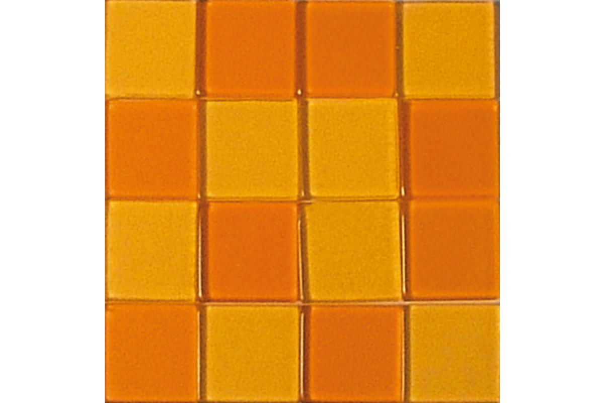 Acrylmozaïek 1 x 1 cm transparant oranje 205 stuks