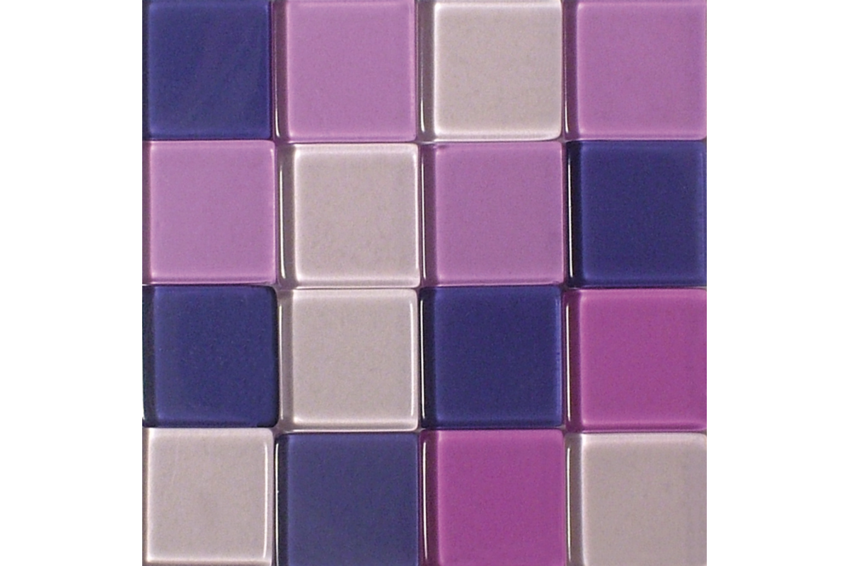 Acrylmozaïek 1 x 1 cm transparant violet 205 stuks