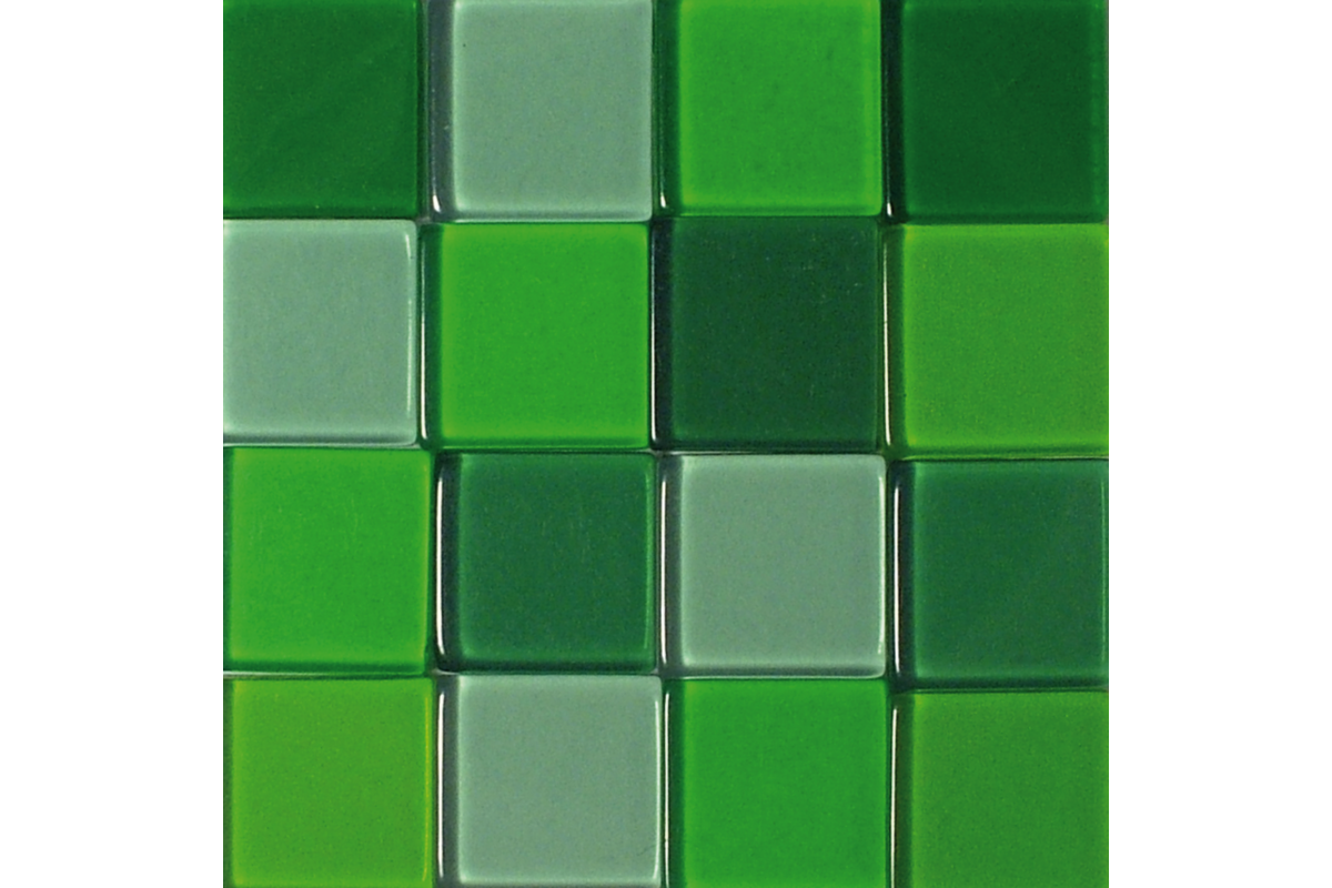 Acrylmozaïek 1 x 1 cm transparant jade 205 stuks